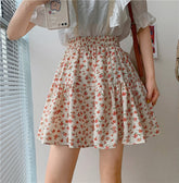 Minifalda con estampado floral